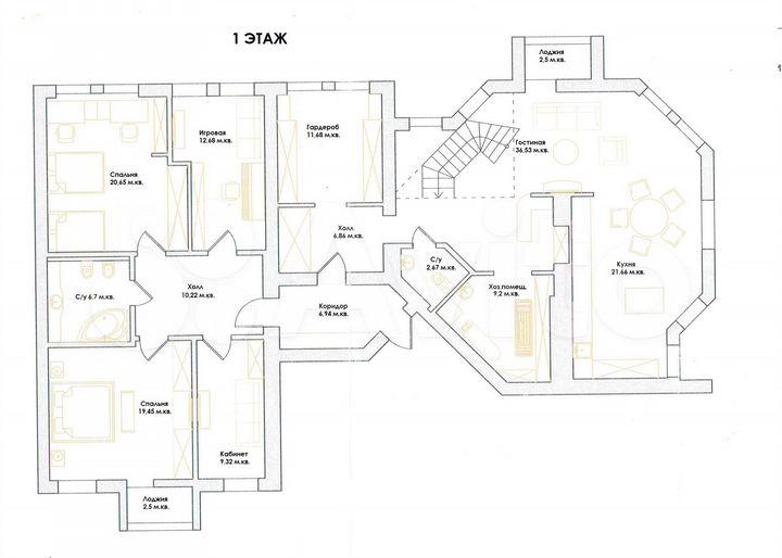5-к. квартира, 240 м², 9/10 эт.