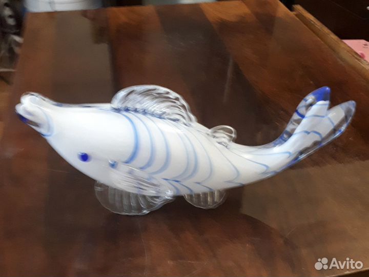Винтажная рыбка из цветного стекла