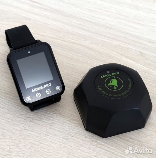 Кнопка вызова официанта модель Бургер и часы Элит