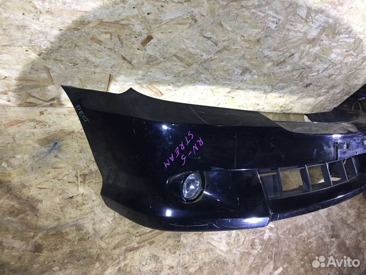 Бампер передний Рестайл Honda Stream RN Чёрныйцара