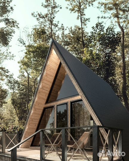 Проект дома A-frame (А-фрейм)