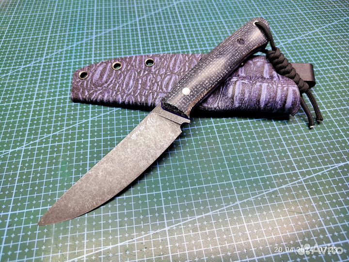 Нож ручной работы фултанг CPM 3V / микарта