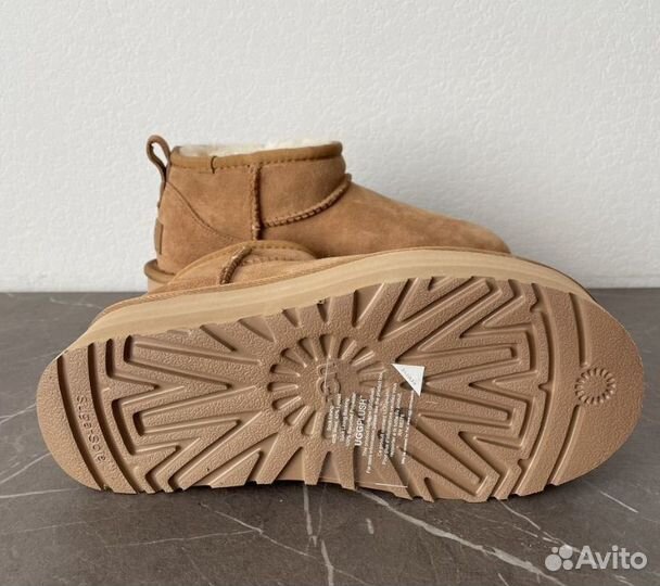 Женские угги UGG ultra mini platform chestnut