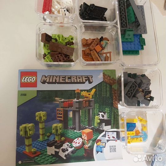 Lego minecraft Конюшня, Питомник панд, Грибная кор