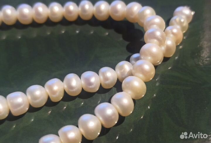 Жемчуг натуральный бусы. нить 40,5 см