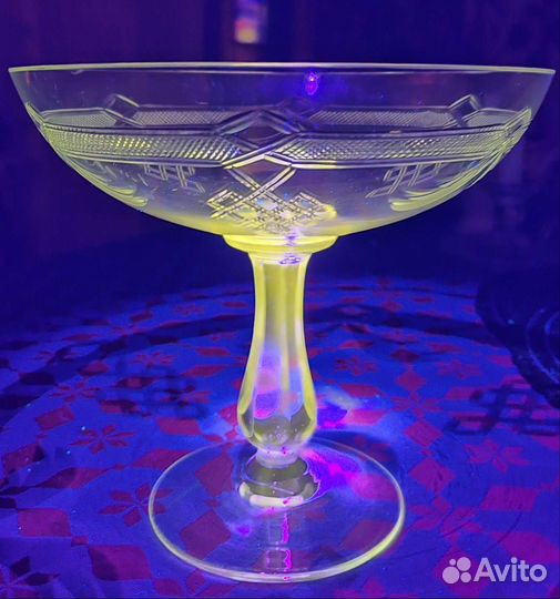 Ваза для фруктов стекло, старинная