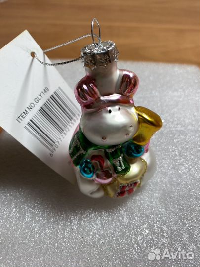 Елочные игрушки Бегемотик