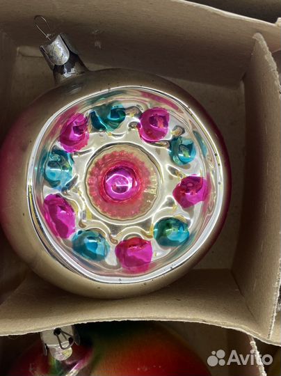 Елочные шары СССР 10 см Лот 368