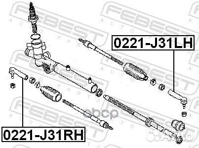 Наконечник рулевой левый 0221-J31LH Febest