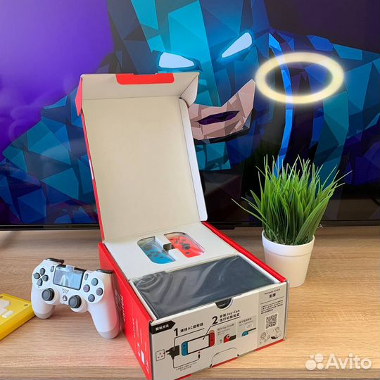 Новый Nintendo Switch Oled Neon чипованный