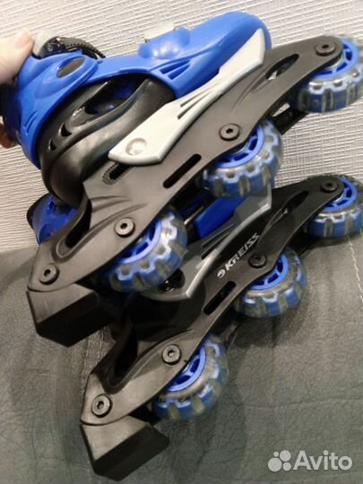 Роликовые коньки р.26-29 почти новые