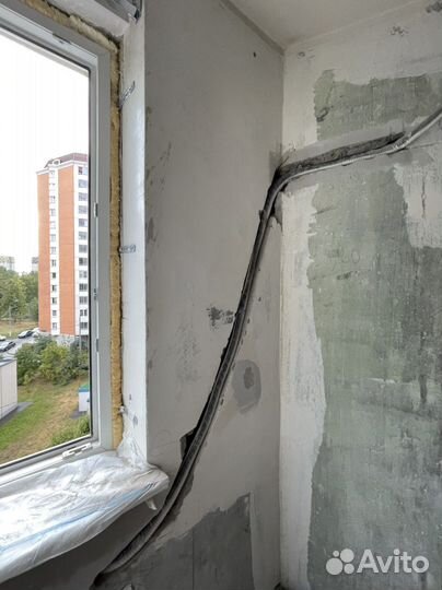 Закладка коммуникации, трассы для кондиционера