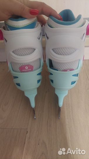 Коньки на девочку раздвижные Nordwey 31-36 размер