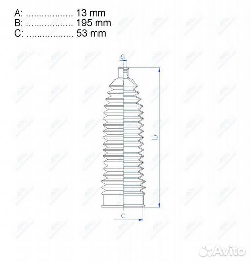 Пыльник рулевой рейки