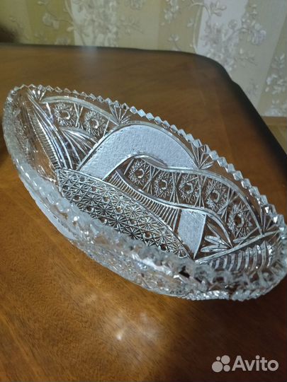 Салатник хрустальный большой СССР