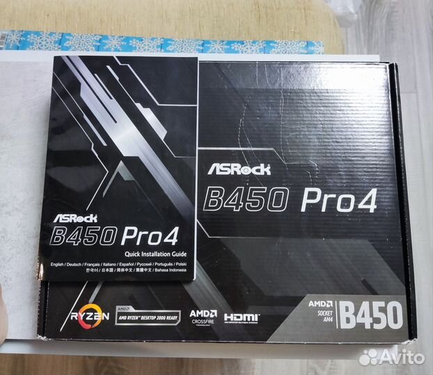 Материнская плата Asrock b450 pro4
