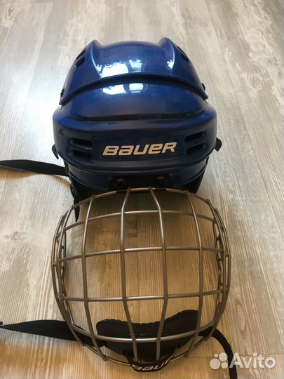 Хоккейный шлем синий Bauer детский