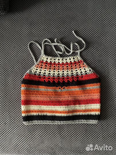 Вязаный крючком топик Y2k Pinterest