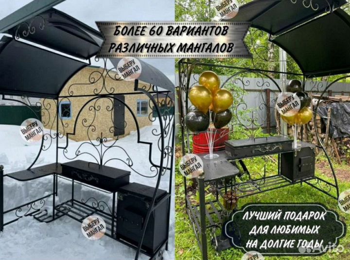 Мангал с крышей