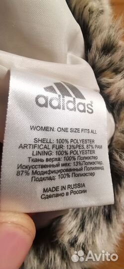 Шапка женская зимняя Adidas Иск. Мех