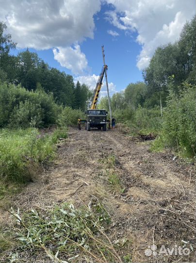 Электромонтажные работы, установка опор лэп