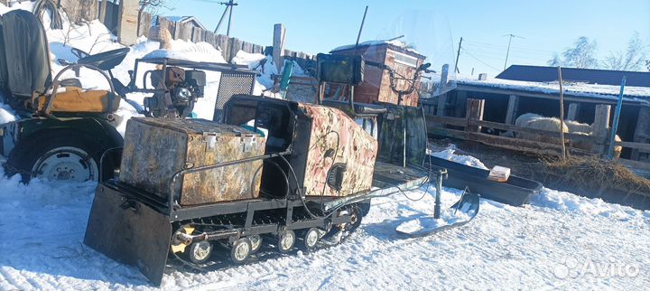 Мотобуксировщик с лыжным модулем