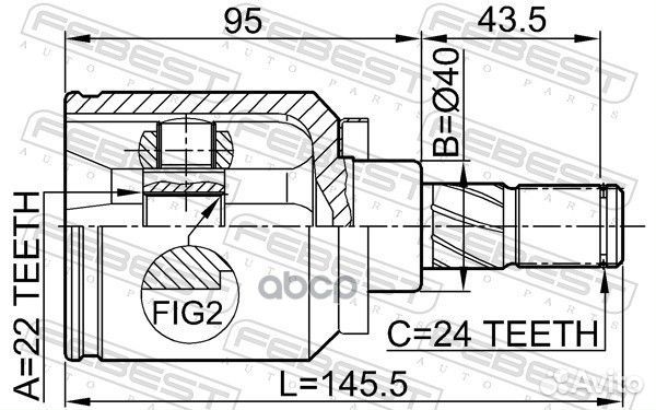 Febest ШРУС внутренний 22x40x24 (nissan almera N16