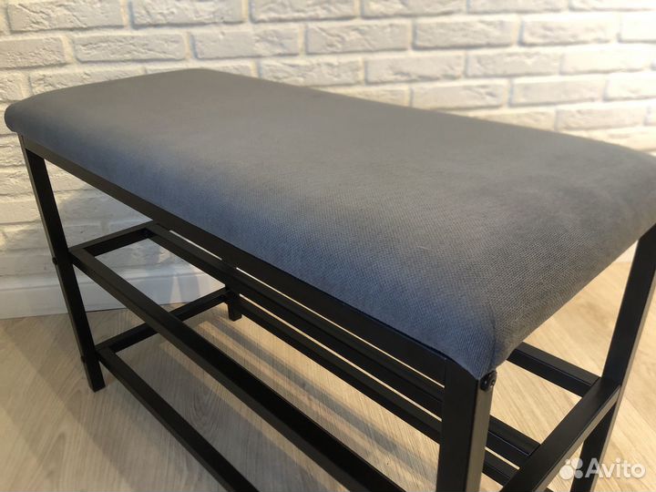 Подставка для обуви с мягким верхом. Обувница