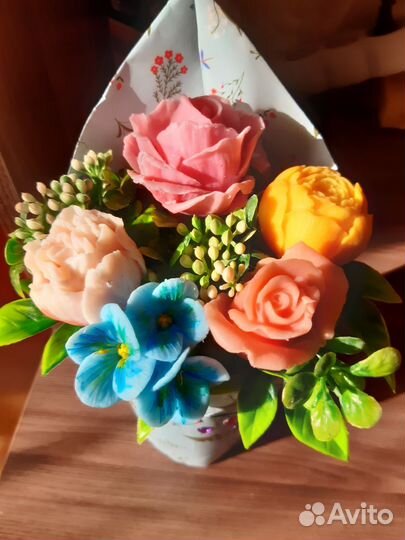 Букет цветы из мыла