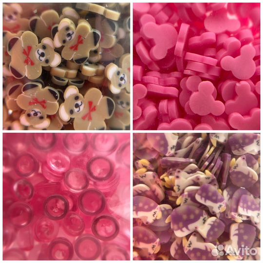 Фигурки для слаймов, поделок и дизайна ногтей