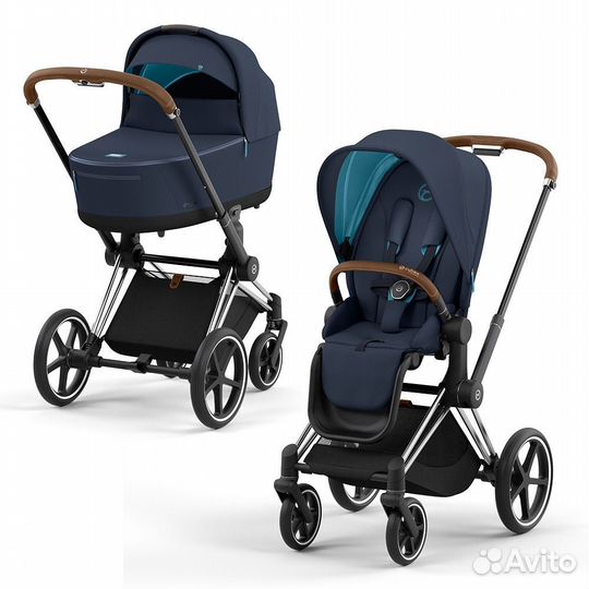 Новая коляска 2в1 Cybex Priam IV Nautical Blue