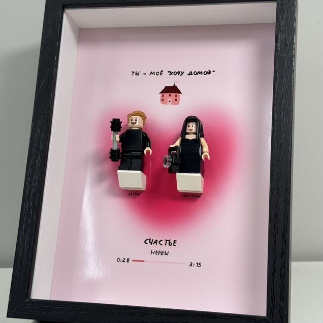 Панно с человечками lego - рамочка с конструтором
