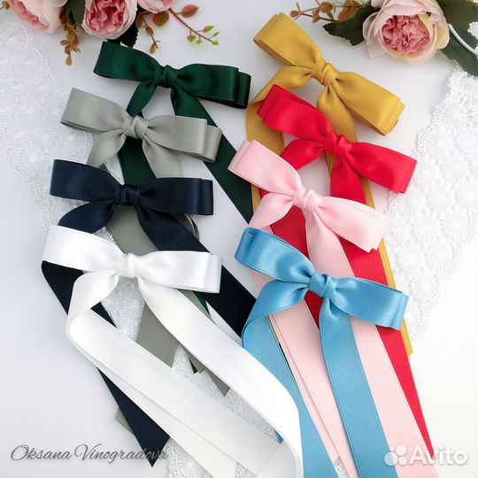 Бант тонкий хлопковая лента