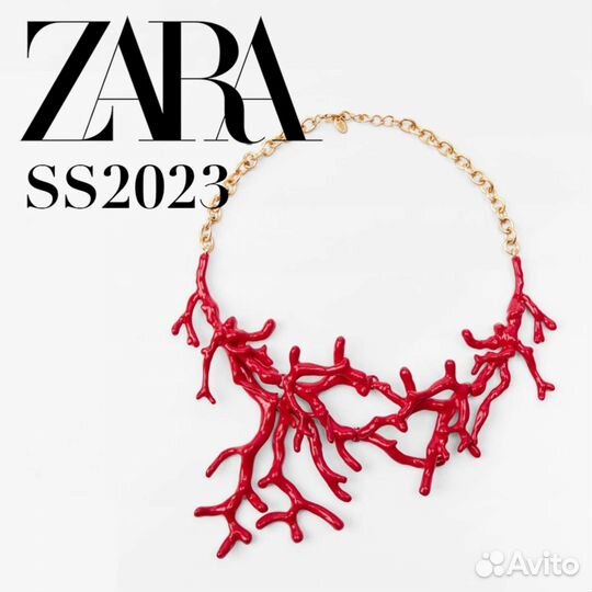 Колье ожерелье Zara кораллы