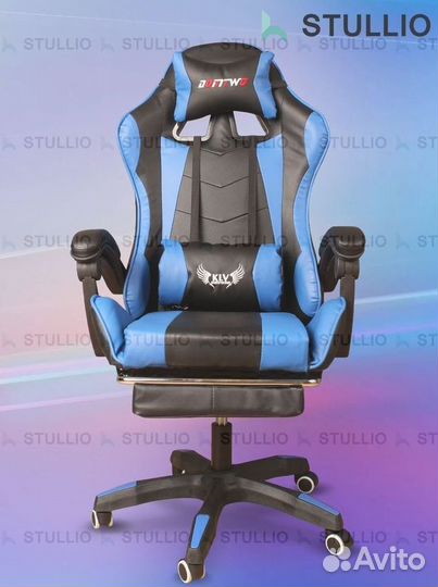 Компьютерное игровое кресло геймерское с массажем
