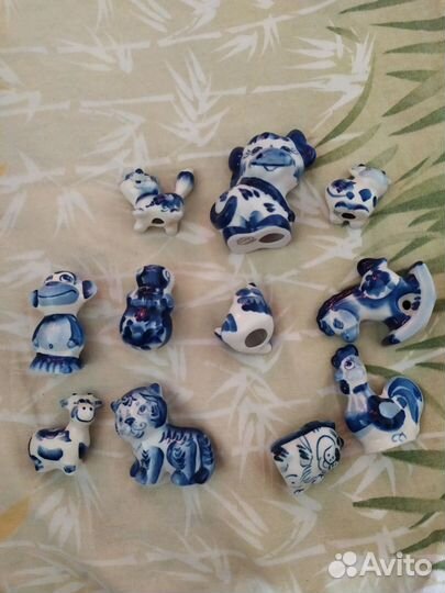 11 фигурок Гжель