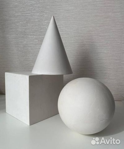 Гипсовые фигуры для рисования(куб, шар, конус) купить в Москве | Товары ...