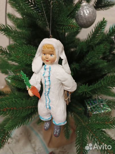 Ватные елочные игрушки