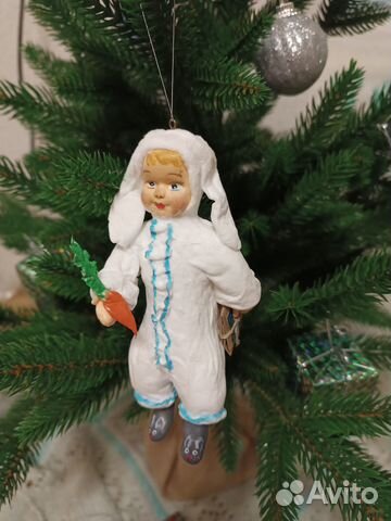 Ватные елочные игрушки