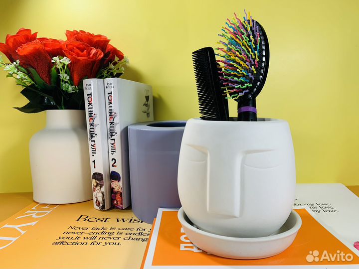 Силиконовая форма Кашпо горшок Спящий муар