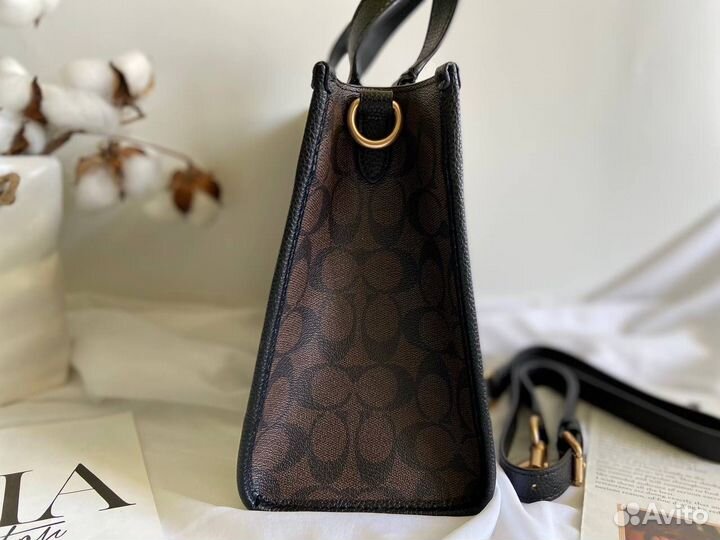 Сумка coach tote bag натуральная кожа