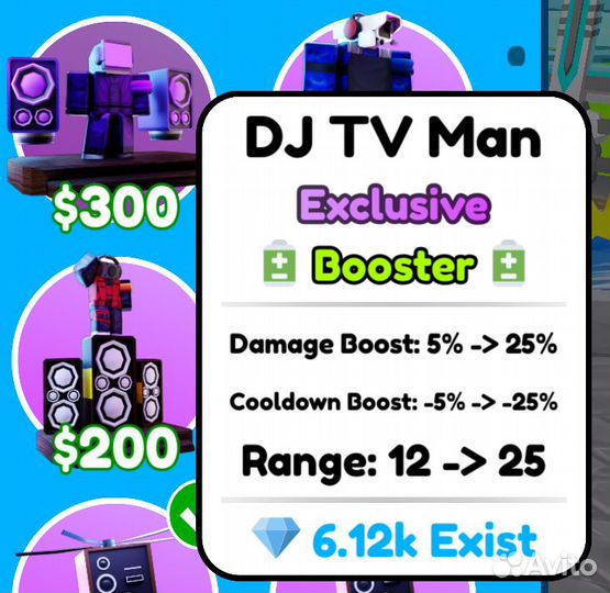DJ TV MAN Toilet tower defense