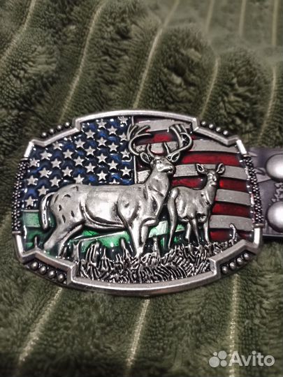 Ремень американский с большой бляшекой