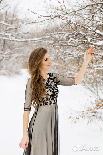 Вечернее платье в пол 44 (S)