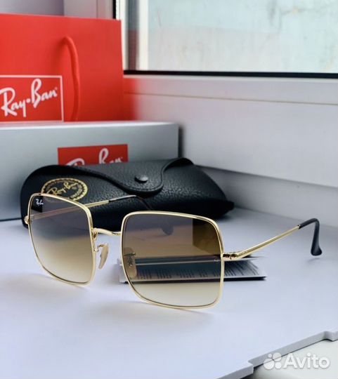 Очки ray ban square коричневые
