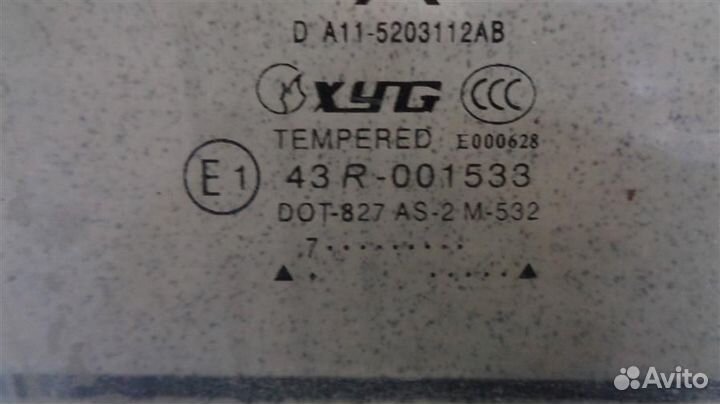 Стекло двери передней правой Chery Amulet A15 200