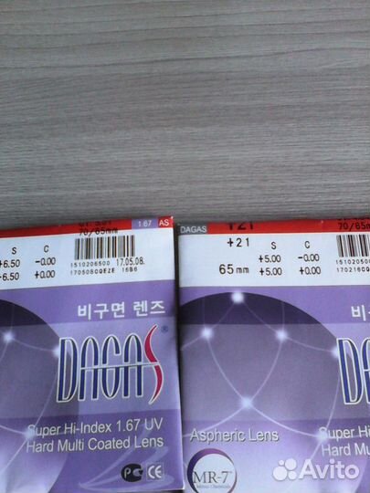 Линзы для очков