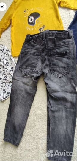 Вещи пакетом на мальчика 98-113 джинсы, жилетка