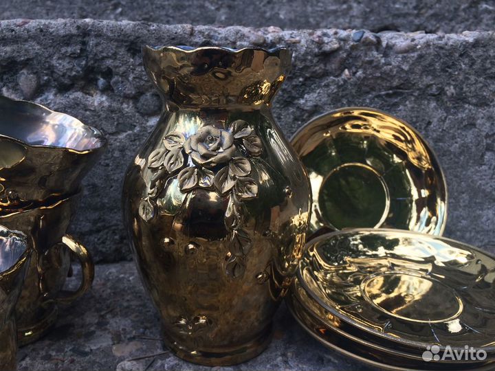 Чайный золотой сервиз СССР (Сумский фз)