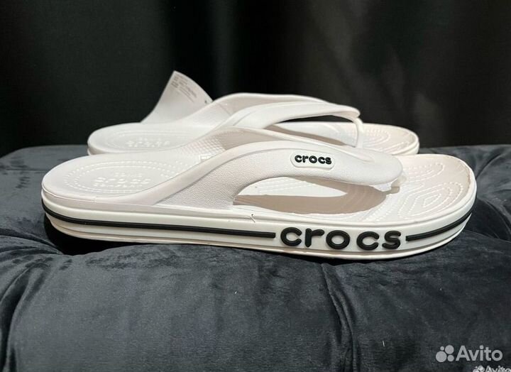 Кроксы Crocs flip сланцы шлепанцы белые